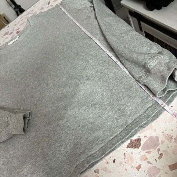 GOOD AMERICAN Long Sleeve Crew Neck T-Shirt Gray Heather size 1\2 - Picture 9 of 13